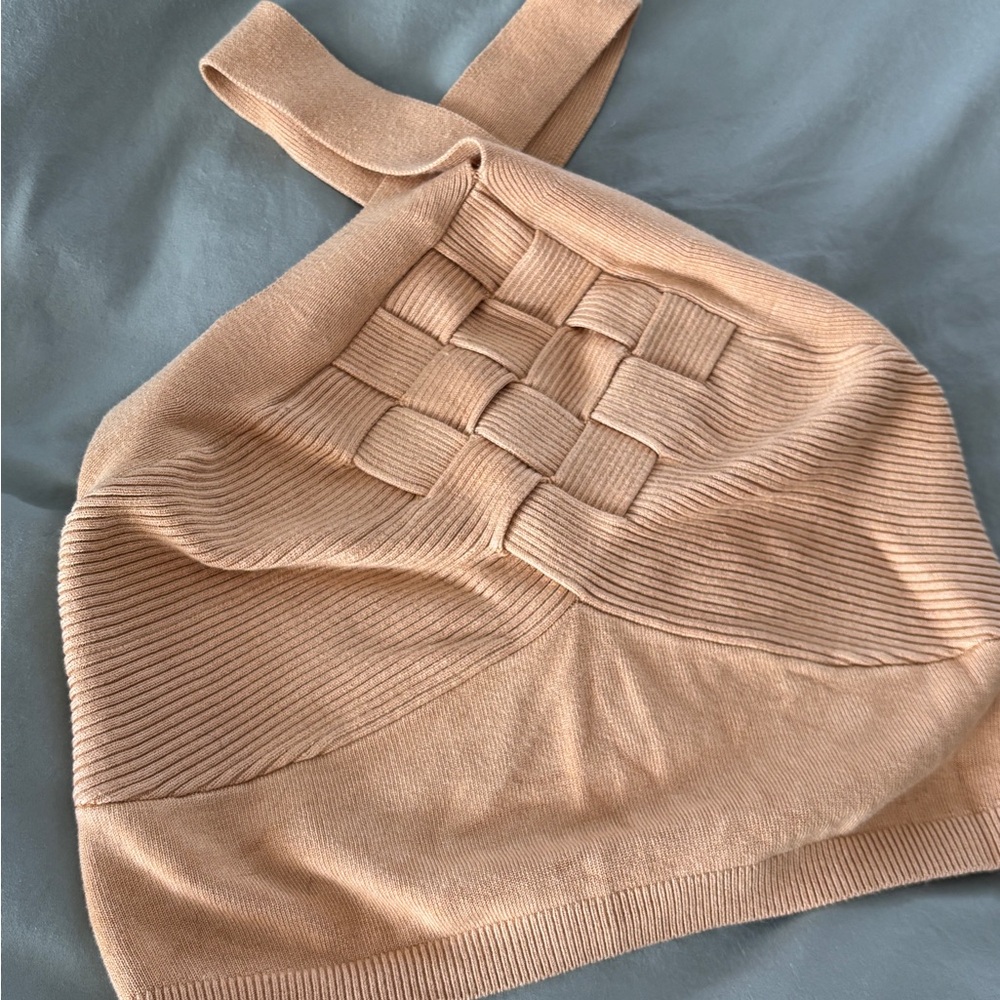 Free People Tan Off-the-Shoulder Sweater